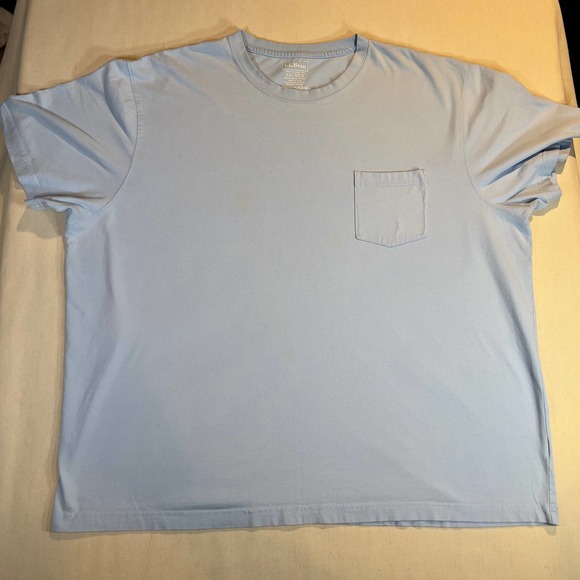L.L. Bean Other - L.L. Bean Traditional Fit Pocket Tee T-Shirt Light Blue Men's XXL 100% Cotton